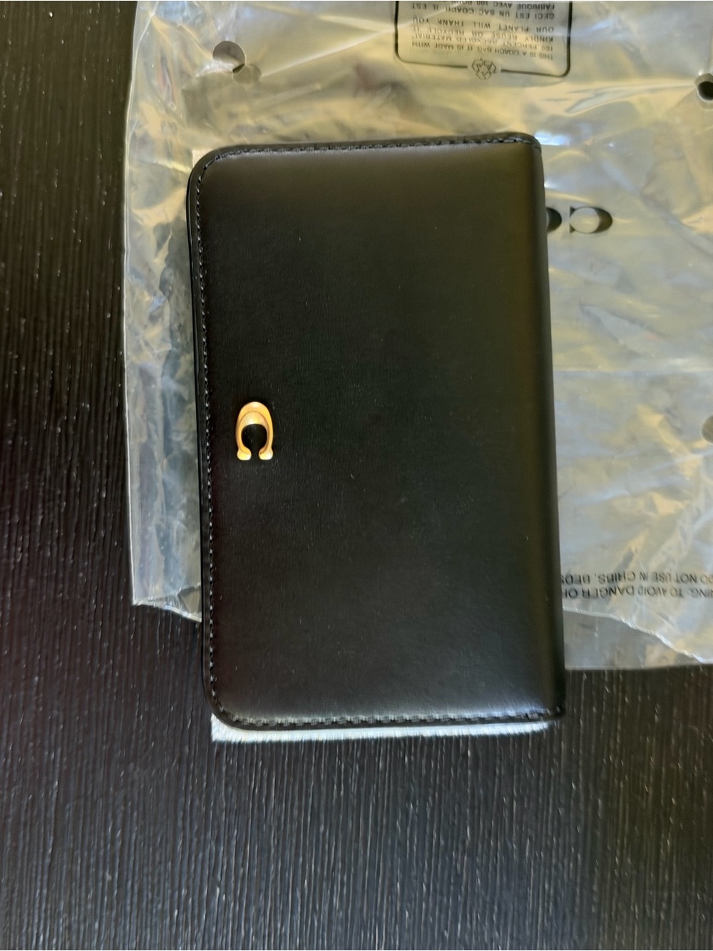 Coach Black Leather Slim wallet
